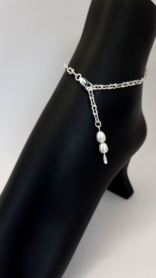 Fresh Water Rice Pearl Anklet