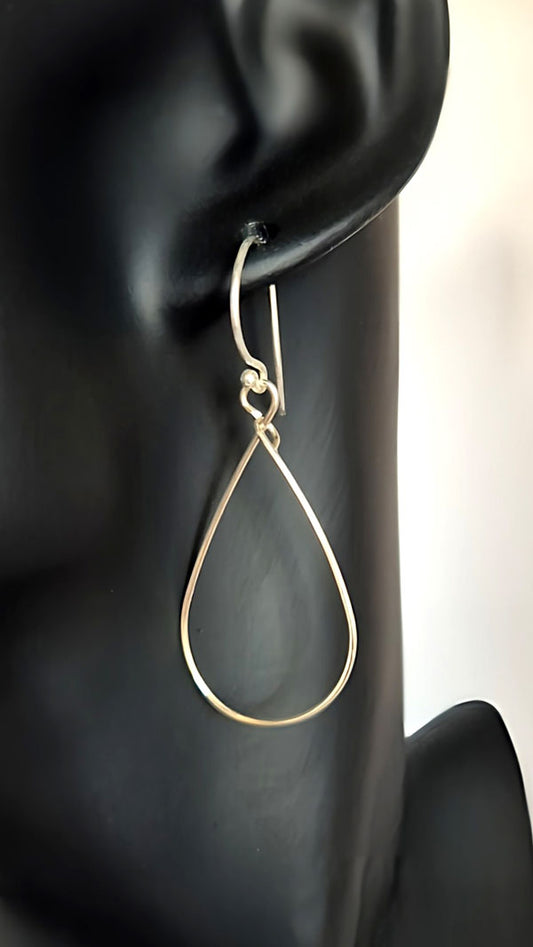 Teardrop Earrings (Argentium Wire)