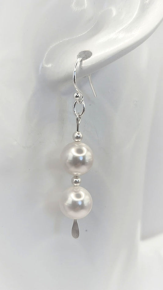 Swarovski White Pearl Earrings