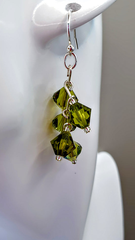 Olivine Cluster Earrings