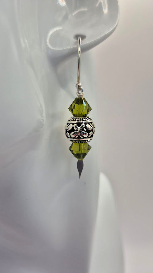 Olivine Antique Spear Earrings